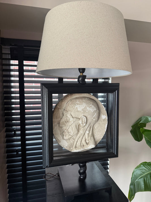 Lamp with portrait